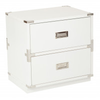 OSP Home Furnishings WEL1622-WH Wellington 2 Cabinet in White,